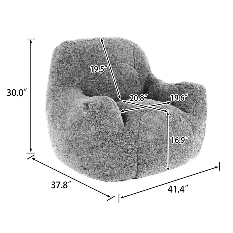 Sedia sacco con imbottitura, morbida e trapuntata, soffice divano pigro, comoda con memory foam per dormitorio, appartamento, soggiorno