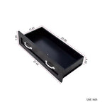 MAYEERTY Comò moderno con 6 cassetti in legno con maniglie in metallo per camera da letto, soggiorno, nero