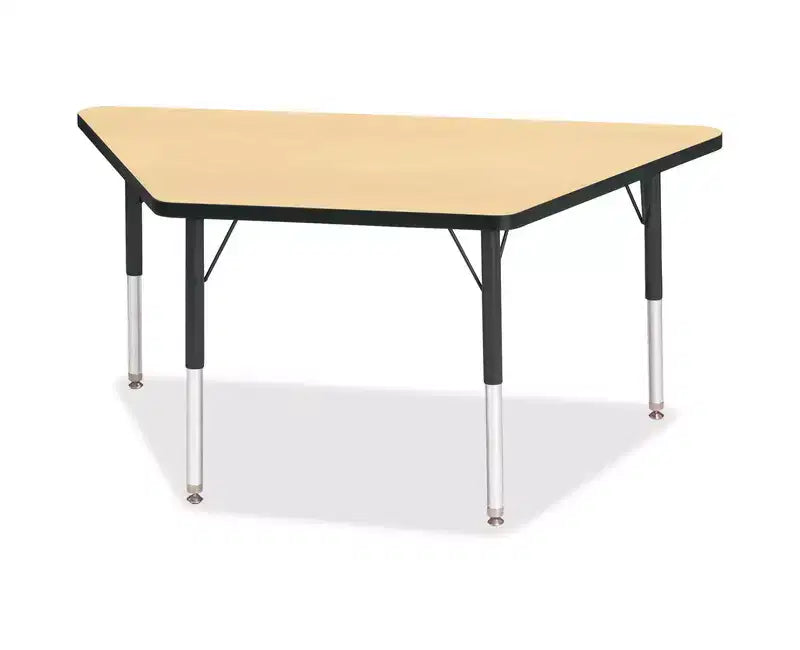Tavolo trapezoidale classico Jonti-Craft Berries ad altezza elementare (24 x 48) in nero