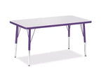 Tavolo rettangolare Jonti-Craft Berries con bordo colorato, altezza elementare (24 x 36), colore viola