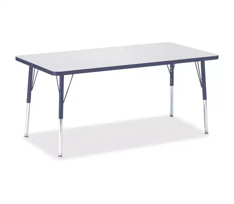Jonti-Craft Berries Adult Height Color Edge Rectangle Table 30 x 60 in Blue