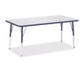 Jonti-Craft Berries Adult Height Color Edge Rectangle Table 30 x 60 in Blue