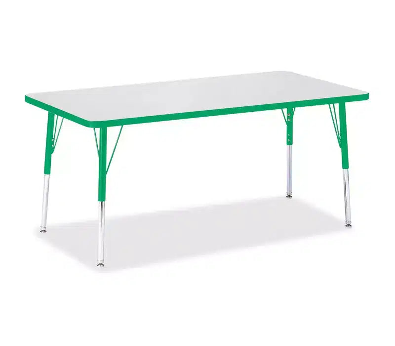 Jonti-Craft Berries Adult Height Color Edge Rectangle Table 30 x 60 in Green