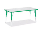 Tavolo rettangolare Jonti-Craft Berries per adulti con bordo colorato 30 x 60 in verde