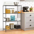 Scaffale metallico a 4 ripiani regolabile FDW per cucina
