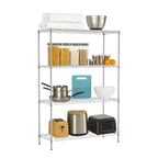 Scaffale metallico a 4 ripiani regolabile FDW per cucina