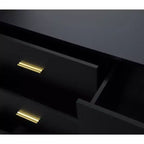 Okak Comodino Cassettiera Minimalista da Camera da Letto con 6 Cassetti Maniglie Dorate Ampio Contenitore a Cassetti per Soggiorno Corridoio Stanza dei Bambini