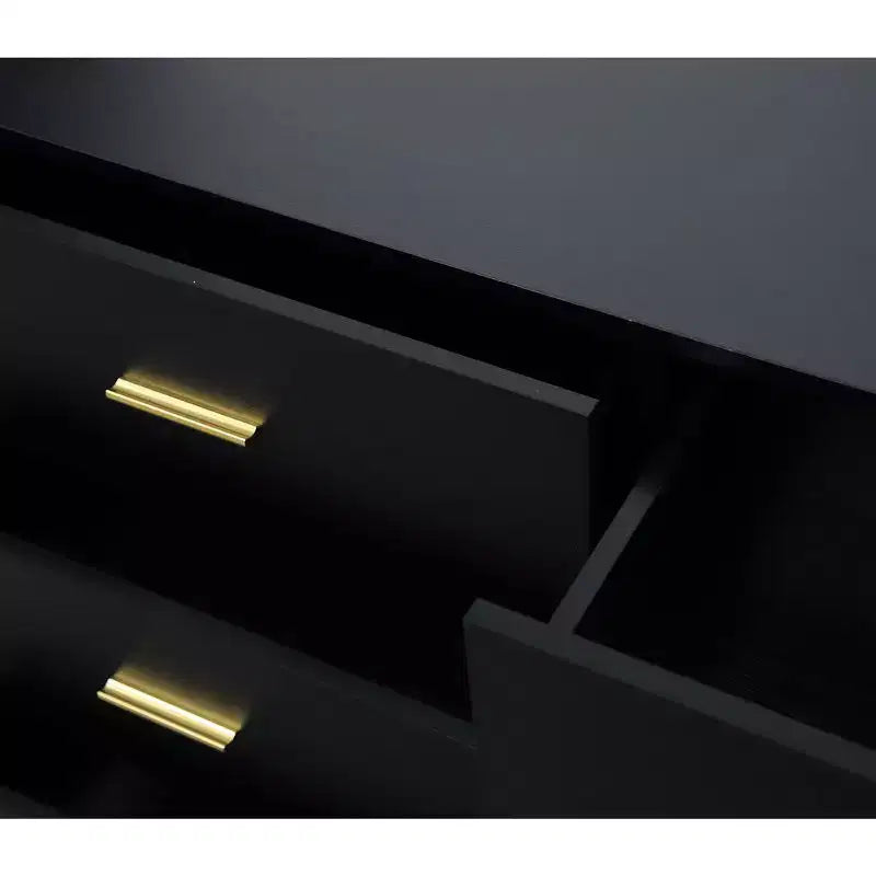 Okak Comodino Cassettiera Minimalista da Camera da Letto con 6 Cassetti Maniglie Dorate Ampio Contenitore a Cassetti per Soggiorno Corridoio Stanza dei Bambini