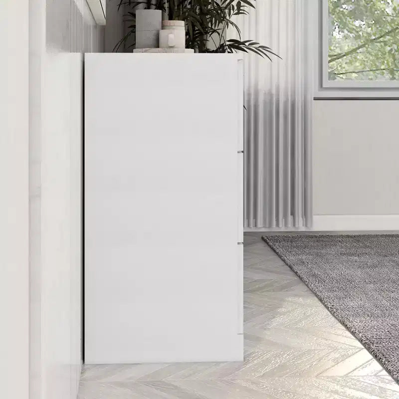 Okak Comodino Cassettiera Minimalista da Camera da Letto con 6 Cassetti Maniglie Dorate Ampio Contenitore a Cassetti per Soggiorno Corridoio Stanza dei Bambini