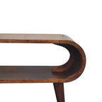 Tavolino GDFStudio Ferguson in legno di mango ricurvo in stile nordico da 35,5 pollici
