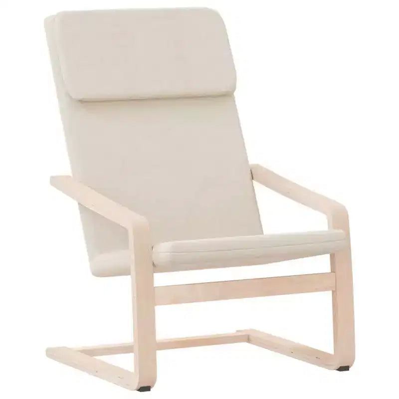 vidaXL Chair Accent Armchair Relaxing Seating Office Chair Furniture Fabric - Cream