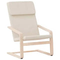 vidaXL Chair Accent Armchair Relaxing Seating Office Chair Furniture Fabric - Cream