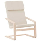 vidaXL Chair Accent Armchair Relaxing Seating Office Chair Furniture Fabric - Cream