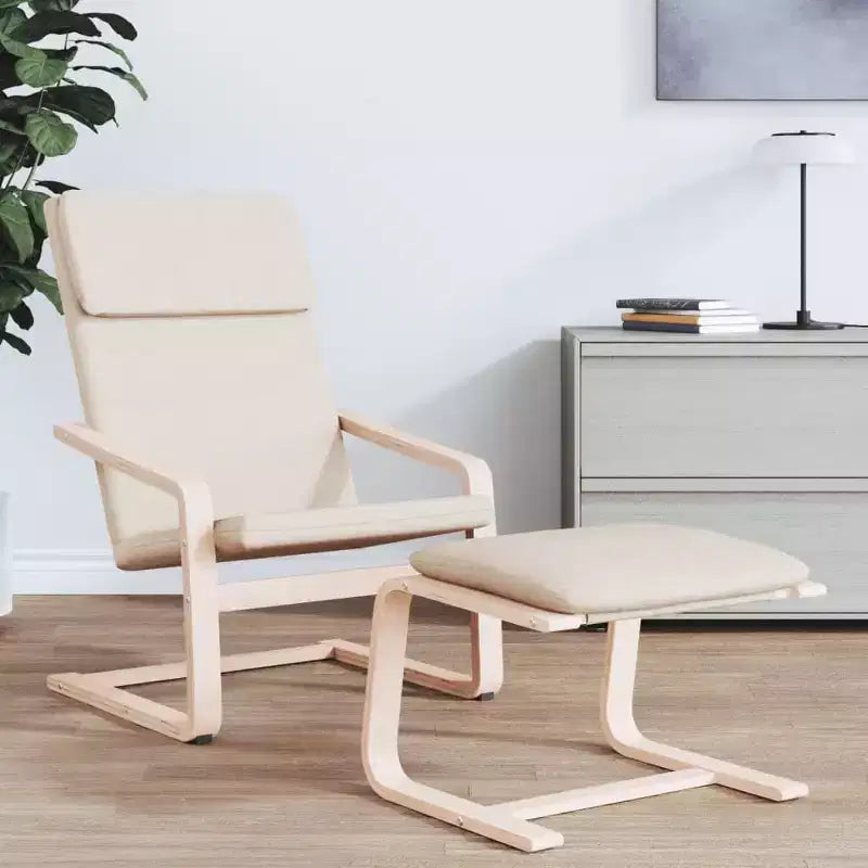 vidaXL Sedia da salotto Poltrona sedia da ufficio in tessuto - Crema