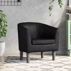 vidaXL Fauteuil club moderne - Siège lounge élégant en similicuir pour salon, bureau à domicile ou chambre à coucher - Marron