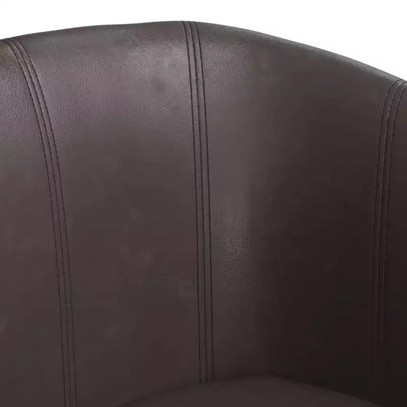 vidaXL Fauteuil club moderne - Siège lounge élégant en similicuir pour salon, bureau à domicile ou chambre à coucher - Marron