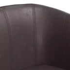 vidaXL Fauteuil club moderne - Siège lounge élégant en similicuir pour salon, bureau à domicile ou chambre à coucher - Marron
