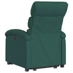 vidaXL Poltrona reclinabile verticale verde scuro - Assistenza Power Lift, reclinazione manuale, seduta in tessuto imbottito, tasca laterale, struttura robusta per anziani