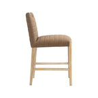 Meridian Furniture, Sgabello da bancone Aimee in pelle vegana marrone