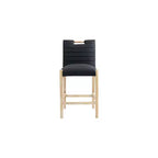 Meridian Furniture, Sgabello da bancone Aimee in similpelle vegana nera