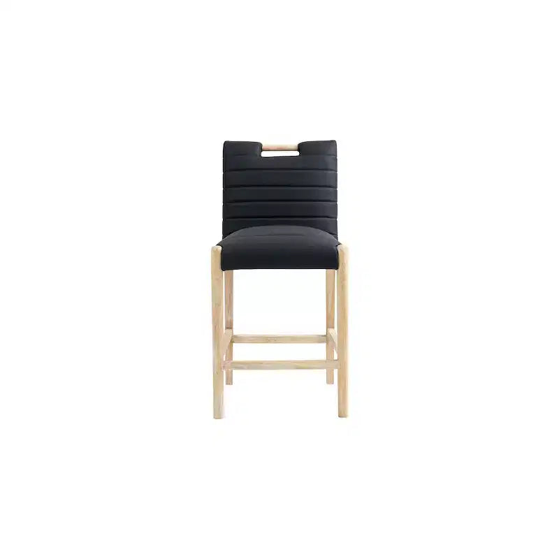 Meridian Furniture, Sgabello da bancone Aimee in similpelle vegana nera