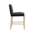 Meridian Furniture, Sgabello da bancone Aimee in similpelle vegana nera