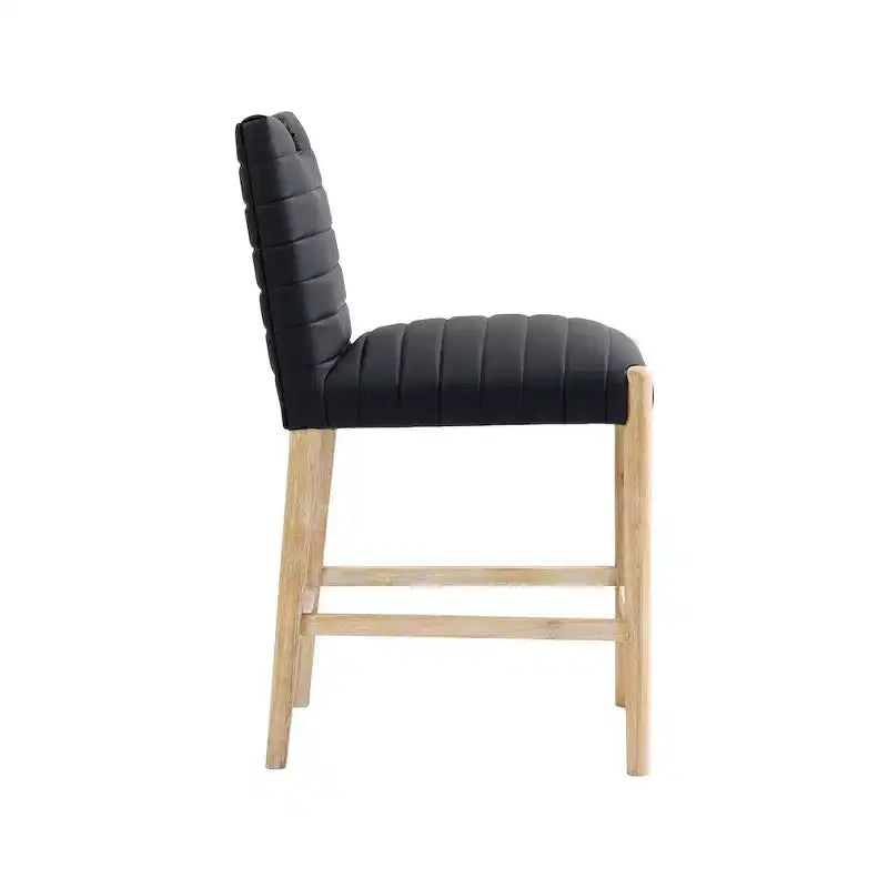 Meridian Furniture, Sgabello da bancone Aimee in similpelle vegana nera