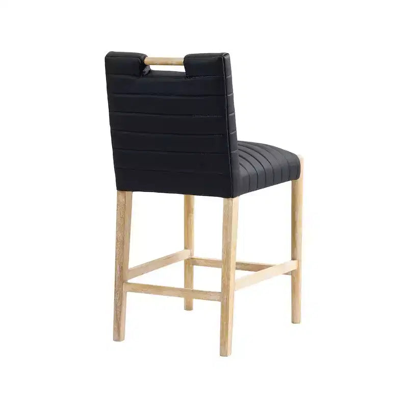 Meridian Furniture, Sgabello da bancone Aimee in similpelle vegana nera