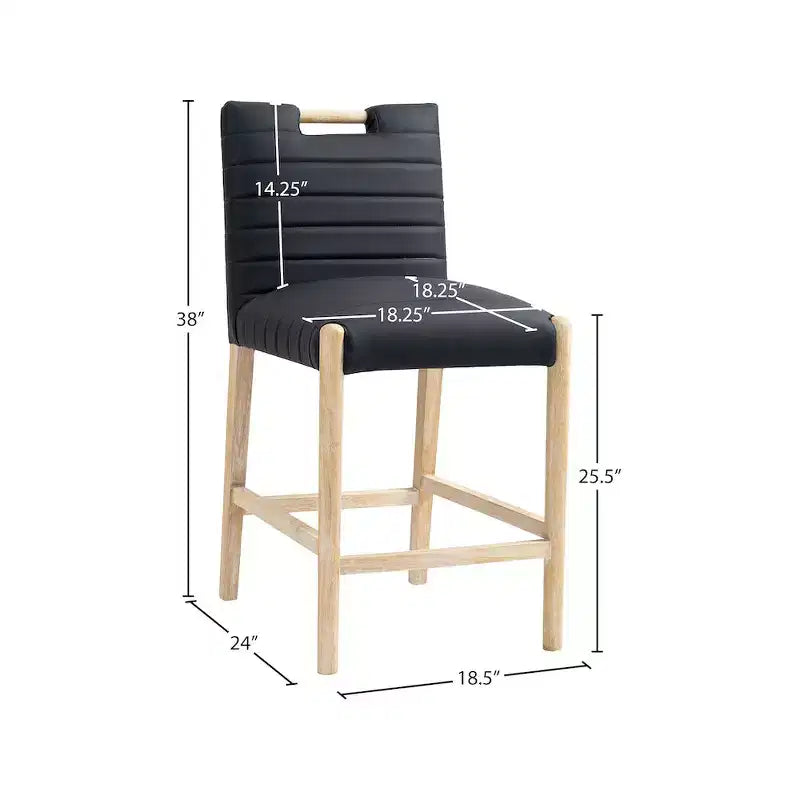 Meridian Furniture, Sgabello da bancone Aimee in similpelle vegana nera