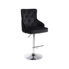 Meridian Furniture,Claude Black Velvet Adjustable Stool