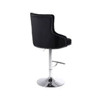 Meridian Furniture, Sgabello regolabile Claude in velluto nero