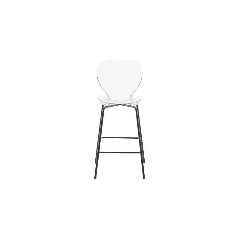 Meridian Furniture, Sgabello Clarion nero opaco, Set da 2