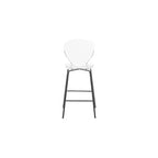 Meridian Furniture, Sgabello Clarion nero opaco, Set da 2