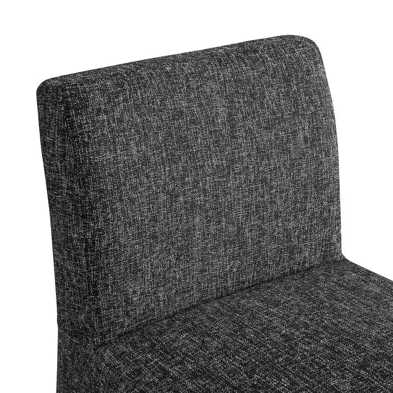 Meridian Furniture, Sgabello in tessuto testurizzato lino nero Gramercy