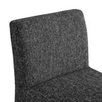 Meridian Furniture, Sgabello in tessuto testurizzato lino nero Gramercy