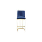 Meridian Furniture, Sgabello in velluto blu Heidi