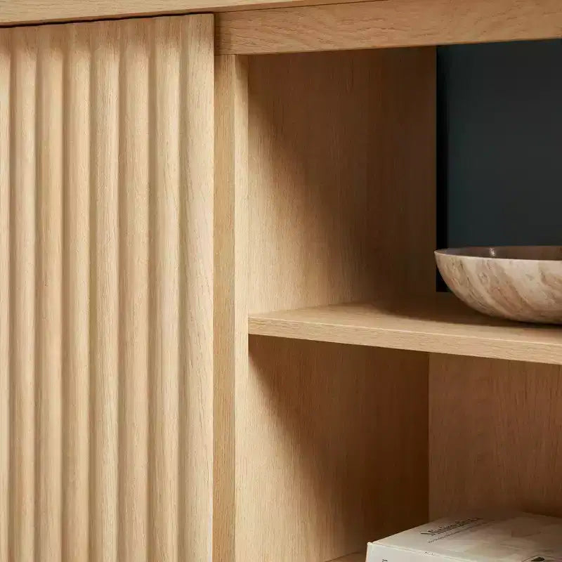 Mobile TV Walker Edison Scandinavo con Ante a Doghe e Vano Contenitore