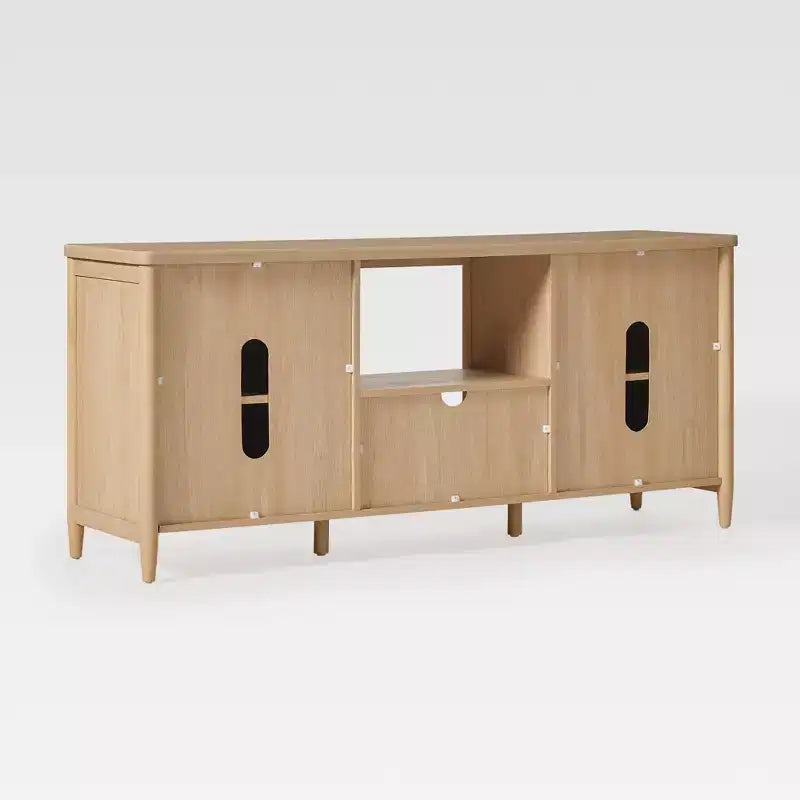Mobile TV Walker Edison Scandinavo con Ante a Doghe e Vano Contenitore