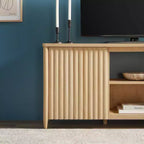 Mobile TV Walker Edison Scandinavo con Ante a Doghe e Vano Contenitore
