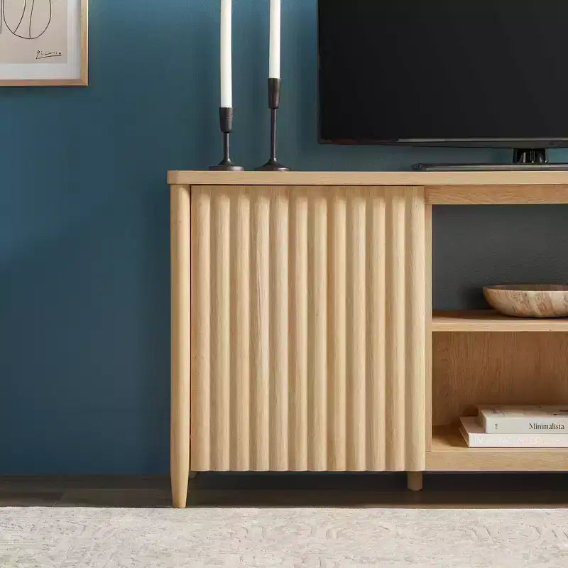 Mobile TV Walker Edison Scandinavo con Ante a Doghe e Vano Contenitore