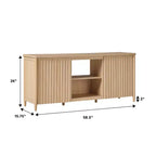 Mobile TV Walker Edison Scandinavo con Ante a Doghe e Vano Contenitore