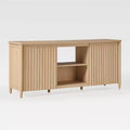 Walker Edison Scandinavian Reeded TV Stand with Storage