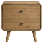 Coaster, comodino Robyn a 2 cassetti, frassino chiaro