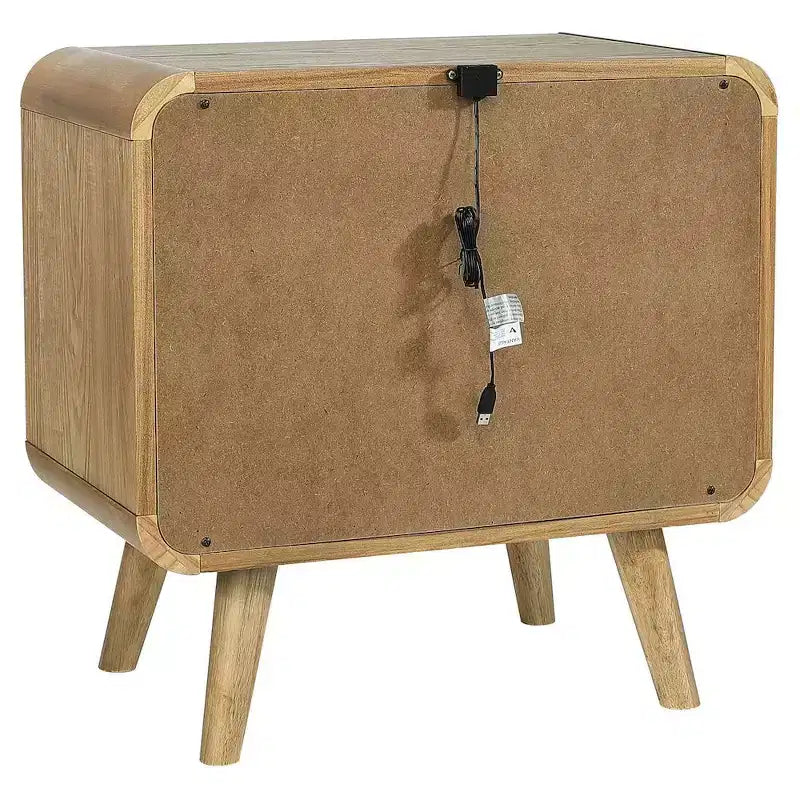 Coaster, comodino Robyn a 2 cassetti, frassino chiaro