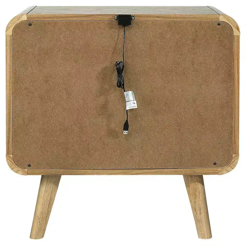 Coaster, comodino Robyn a 2 cassetti, frassino chiaro