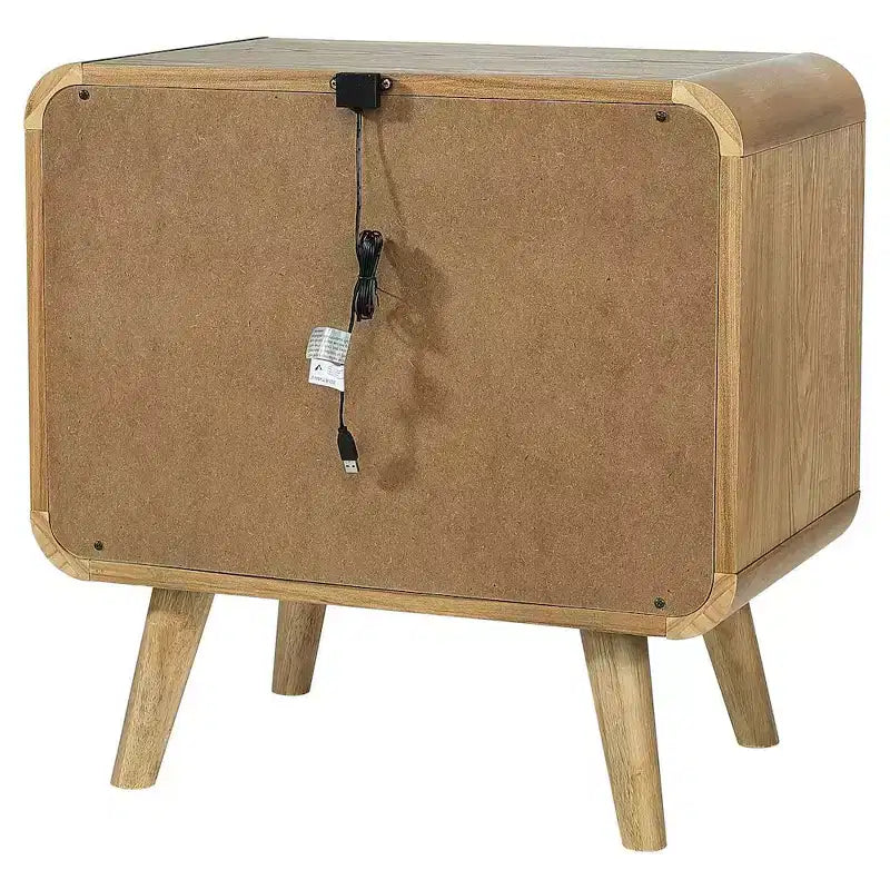 Coaster, comodino Robyn a 2 cassetti, frassino chiaro