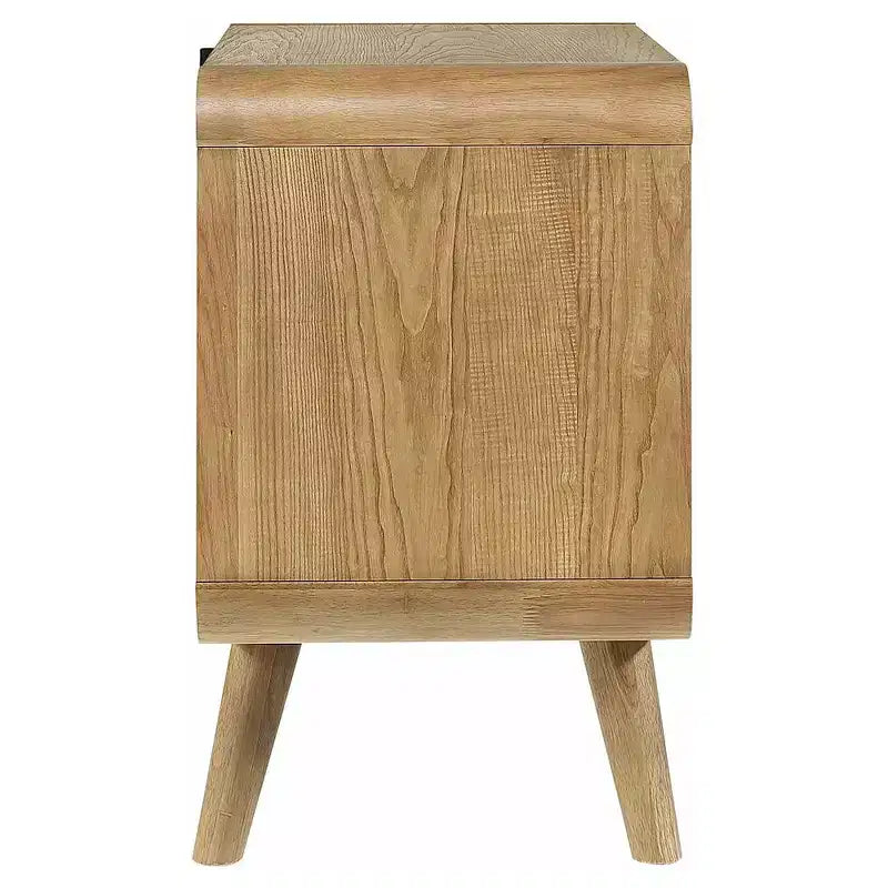 Coaster, comodino Robyn a 2 cassetti, frassino chiaro