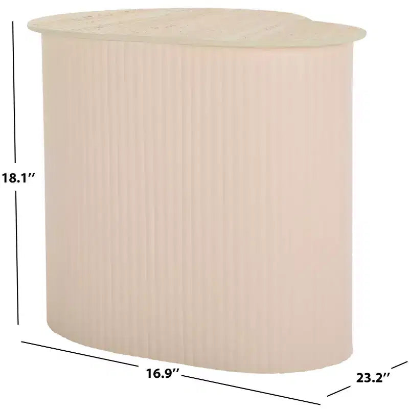 Tavolino MTP in ceramica piccola - ACC2911A - Ceramica beige/Beige - Safavieh
