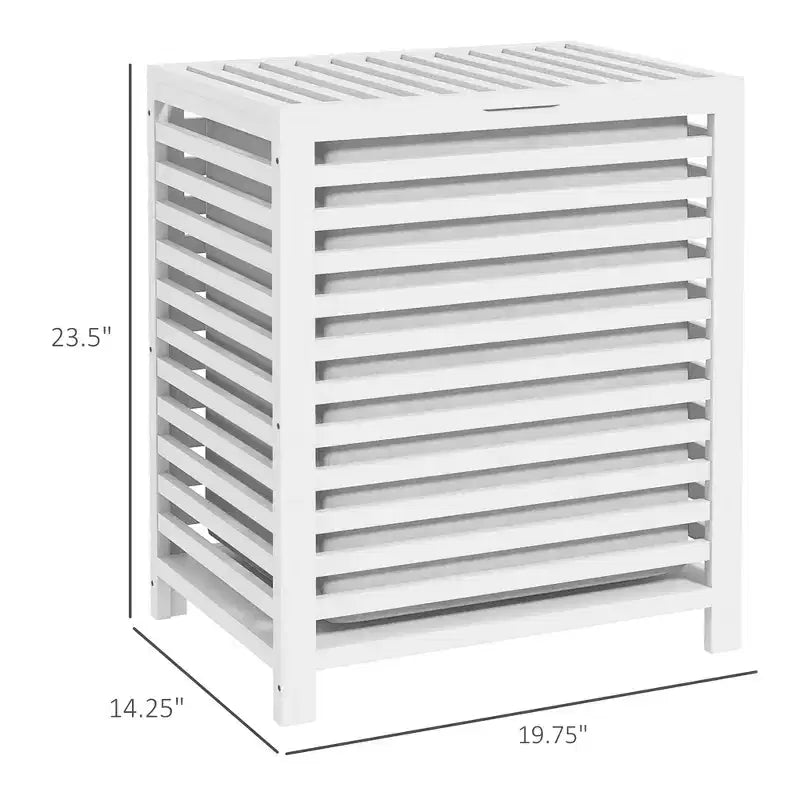 Cesto portabiancheria in bambù HOMCOM con coperchio, cesto portabiancheria con sacco interno rimovibile, 50,1 x 36,2 x 59,7 cm, caffè