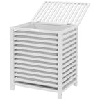 Cesto portabiancheria in bambù HOMCOM con coperchio, cesto portabiancheria con sacco interno rimovibile, 50,1 x 36,2 x 59,7 cm, caffè